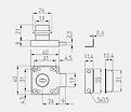 Меблевий замок GTV KM-138 квадратний з ключем чорний