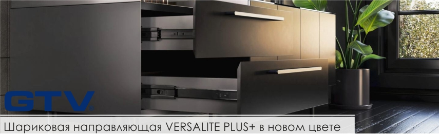 Шариковая направляющая VERSALITE PLUS+ в черном цвете