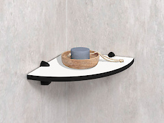 Кутова полиця для ванної кімнати із компакт-плити Egger W1000 ST9,