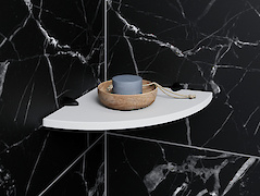 Кутова полиця для ванної кімнати із компакт-плити Egger W1101 ST9,