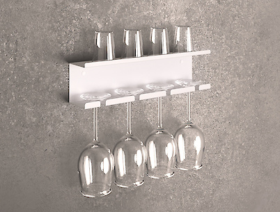 МИ К-7 бокальница/полка 400мм, белый