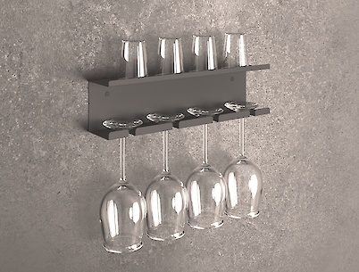 МИ К-7 бокальница/полка 400мм, графит