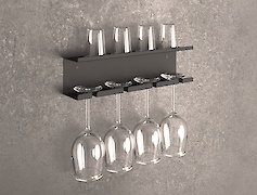 МИ К-7 бокальница/полка 400мм, черный