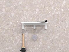 Полиця з гачками В-23 300мм, біла