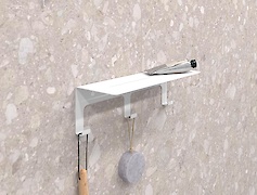 Полиця з гачками В-23 300мм, біла