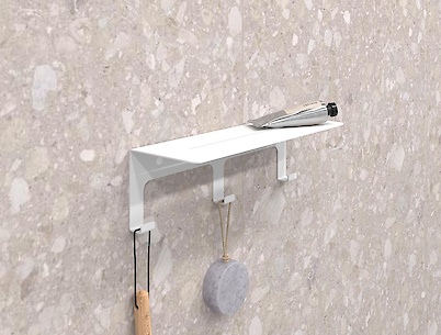 Полиця з гачками В-23 300мм, біла