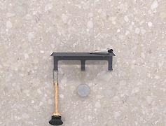 Полиця з гачками В-23 300мм, графіт