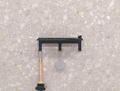 Полиця з гачками В-23 300мм, чорний