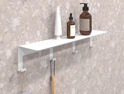 Полиця з гачками В-23 500мм, біла