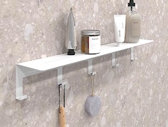 Полиця з гачками В-23 600мм, біла