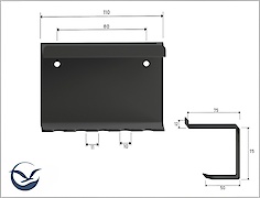 Тримач для зубних щіток В-25, графіт