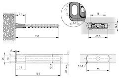 Прихований полицетримач TRIADE PRO Italiana Ferramenta для полиць товщиною від 30мм