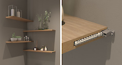 Прихований полицетримач TRIADE PRO Italiana Ferramenta для полиць товщиною від 30мм