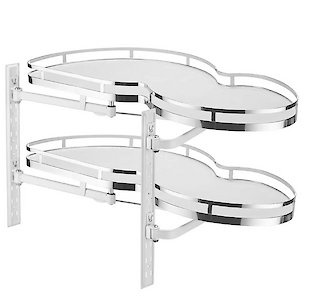 Висувний кутовий поворотний механізм GTV CORNER MovixPro із доводчиком у модуль 900мм, лівий хром