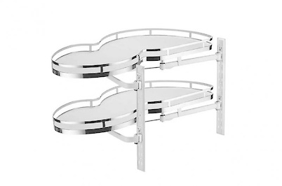 Висувний кутовий поворотний механізм GTV CORNER MovixPro із доводчиком у модуль 900мм, правий хром