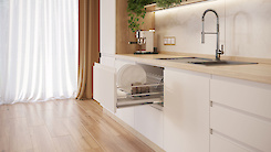 Сушарка для посуду GTV MOVIX L=600 висувна однорівнева, хром (без напрямних)