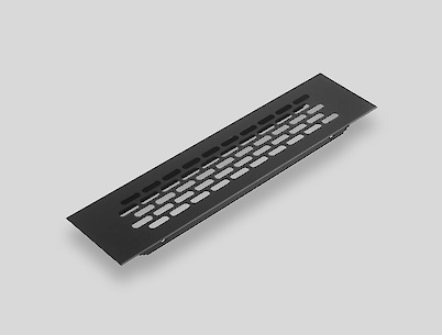 Вентиляционная решетка GTV алюминиевая 60х245мм черный