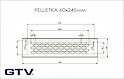 Вентиляционная решетка GTV алюминиевая 60х245мм черная
