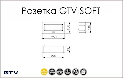 Настільний подовжувач для розеток GTV, що вбудовується Soft new чорний