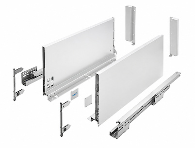 Комплект висувної шухляди GTV AXIS PRO H=200 L=550, повне висування,білий