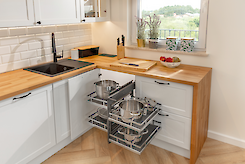 Висувний кутовий механізм GTV MovixPro для модуля 900мм, антрацит ергономічна система зберігання