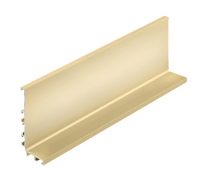 Профіль для фасадів без ручок горизонтальний VELLO з пазом під LED, тип L, золото, 4,1м