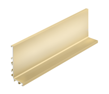 Профиль для фасадов без ручек горизонтальный VELLO с пазом под LED, тип L, золото, 4,1м