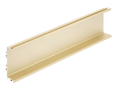 Профиль для фасадов без ручек горизонтальный VELLO с пазом под LED, тип C, золото, 4,1м