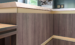 Як створити кухню без ручок?Профіль для фасадів без ручок горизонтальний VELLO з пазом під LED, тип C, золото, 4,1м