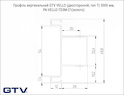 Профиль-ручка вертикальный GTV VELLO (двусторонний, тип T)  золото