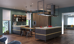 Профіль-ручка вертикальний GTV VELLO (односторонній, ) 3000 мм, золото