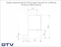 Профіль-ручка вертикальний GTV VELLO (односторонній, тип J)  золото