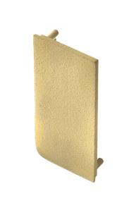 Заглушка прямоугольная для горизонтального L-профиля VELLO левая, золото