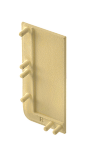 Заглушка прямоугольная для горизонтального L-профиля GTV VELLO правая, золото