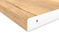 Торцеве обрамлення ліве для стільниць 38мм R3 у кольорі білий 