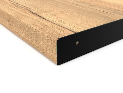 Торцевое обрамление левое для столешниц 38мм R3 в цвете черный