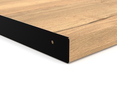 Торцевое обрамление правое для столешниц 38мм R3 в цвете черный