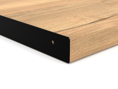 Торцевое обрамление правое для столешниц 38мм R3 в цвете черный