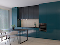 кухня из MDF панелей  LuxeForm IDEA Аквамарин