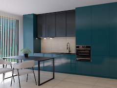 кухня з MDF панелей LuxeForm IDEA Аквамарин