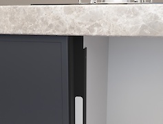 Комплект термоизоляционных планок в корпус под встроенный духовой шкаф, толщина ДСП 16 мм, черный