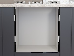 Комплект термоизоляционных планок в корпус под встроенный духовой шкаф, толщина ДСП 16 мм, черный