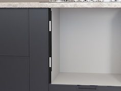 Комплект термоизоляционных планок в корпус под встроенный духовой шкаф, толщина ДСП 16 мм, черный