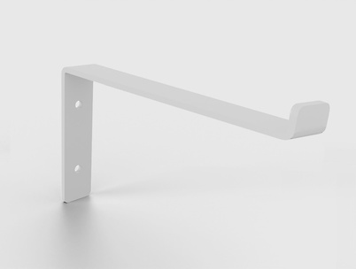 Полкодержатель кронштейн металлический настенный, для полки глубиной 150мм, белый