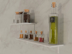 кронштейн металевий настінний, для полиці глибиною 120мм.