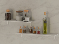 Полицетримач настінний, для полиці глибиною 120мм.