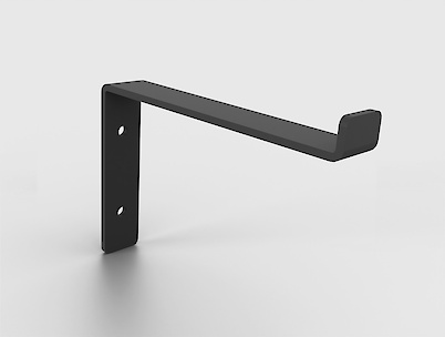 Полкодержатель кронштейн металлический настенный, для полки глубиной 120мм, графит