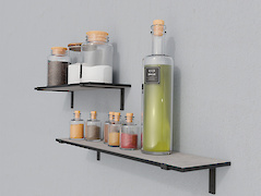 Полкодержатель кронштейн  настенный, для полки глубиной 120мм.