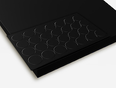 Заглушка самоклеющаяся Folmag для минификса к  U 999 ST19 Черный структурный (28 шт.)