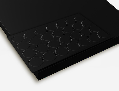 Заглушка самоклеющаяся Folmag для минификса к  U999 ST19 Черный структурный (28 шт.)